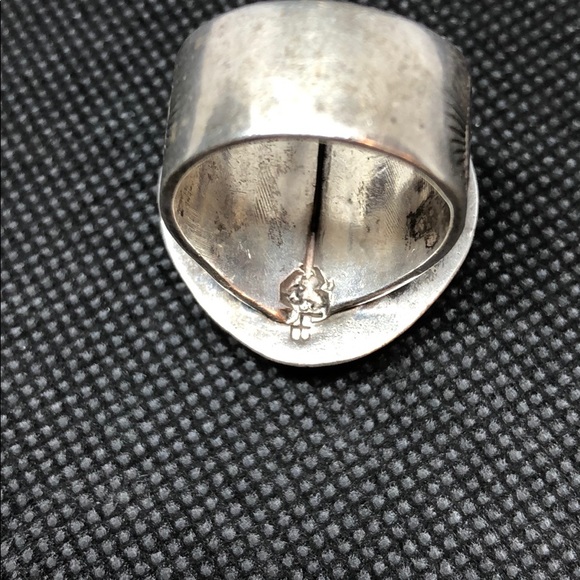 Large  Native American Navajo turquoise ring - Picture 4 of 6